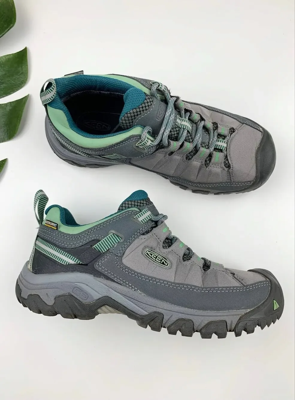 Keen Targhee EXP Waterproof Hiking Shoes Gray Lace Up Low Top Women's 6.5